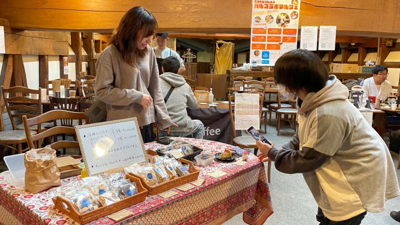 チャレンジする方を応援するチャレンジマルシェ【バルコラボマルシェ】から出店の様子